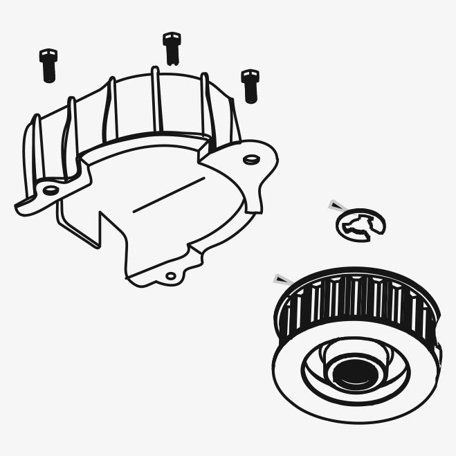 Genuine Merlin Belt Pulley Cover & Sprocket WhisperDrive (MT3850EVO) | Remote Pro